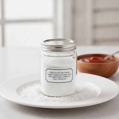 Kwaliteit High Viscosity Pure Sodium Carboxymethyl Cellulose Powder CMC Halal Kosher Certified for Sauce Thickening Fabriek